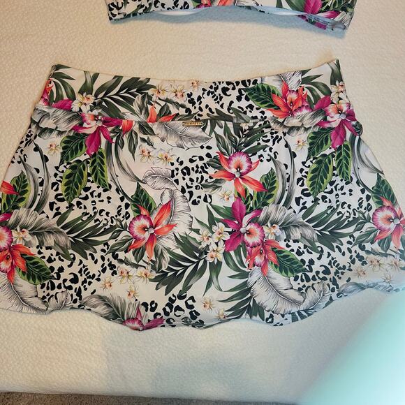 Sunsets tropical print bathing suit bottoms women’s size  M; top 34E/32f/30g - Picture 5 of 13
